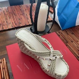 Brand new 2022 Valentino rock stud wedge!!! Retail price 790.00